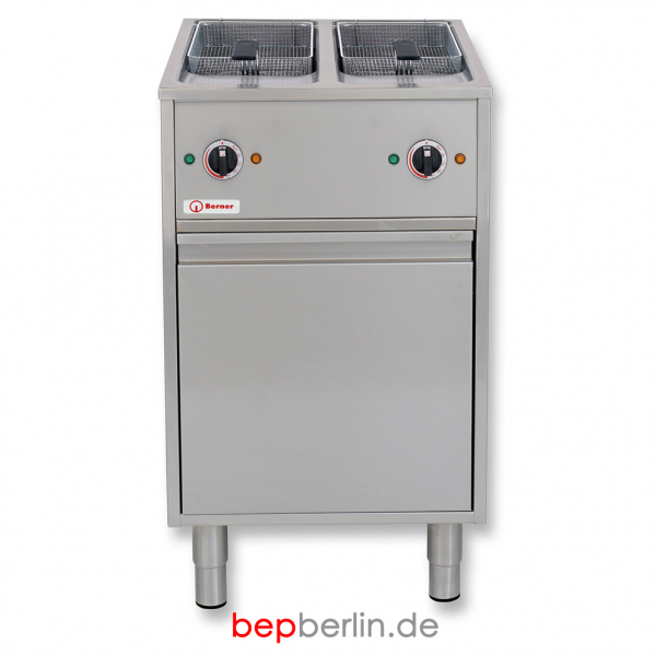 BERNER Fritteuse 600x600x850 mm, 24 kW, 400V mit Sensor Tastenfeld